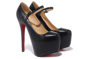 Hot sale Christian Louboutin Lady Daf 160mm Sheep Skin Black High heel