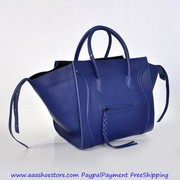 Wholesale Celine Luggage Phantom in Calfskin Blue Aaashoestore.com Pay