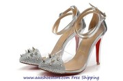 Christian Louboutin Picks&Co Potpourri Spiked Toe&Transparent Red Sole