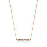 Buy Dana Rebecca Pearl and Diamond Bar Necklace