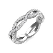 FlyerFit 14K White Gold Stacker Wedding Band